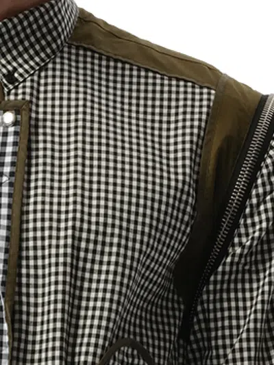 Givenchy Podium Gingham-check Shirt In Gray
