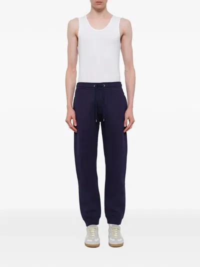 Kenzo Logo-patch Drawstring Track Pants In Blue