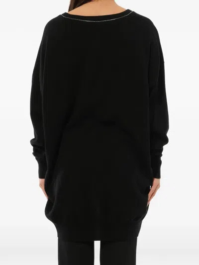 Givenchy Embroidered Strass-embellished Sweater In Black