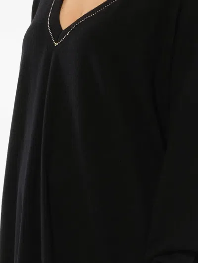 Givenchy Embroidered Strass-embellished Sweater In Black
