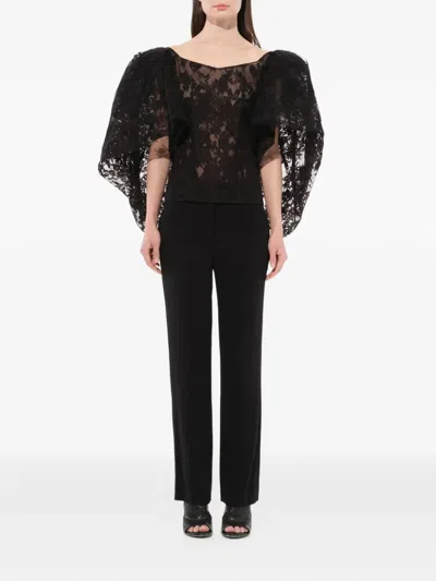 Givenchy Lace Cape T-shirt In Black