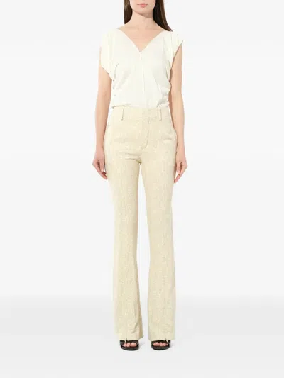 Chloé Split-cuff Trousers In Neutral
