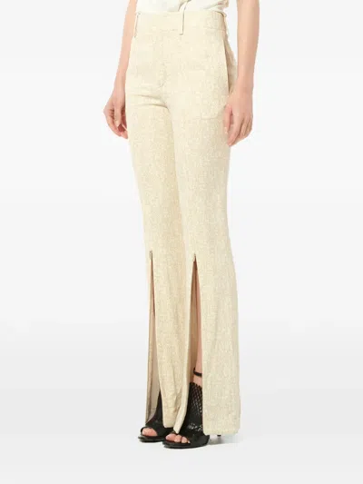 Chloé Split-cuff Trousers In Neutral