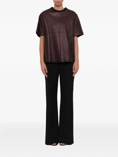 Givenchy Perforated Leather Top In Brown