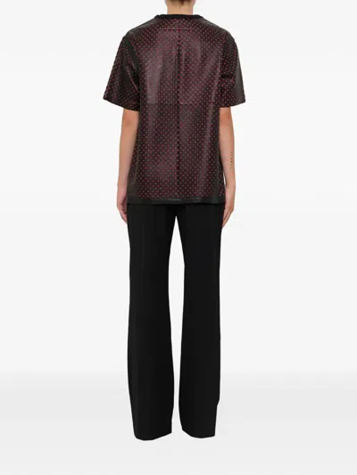 Givenchy Perforated Leather Top In Brown