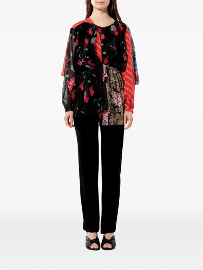 Balenciaga Kaleidoscope Patchwork Top In Multi