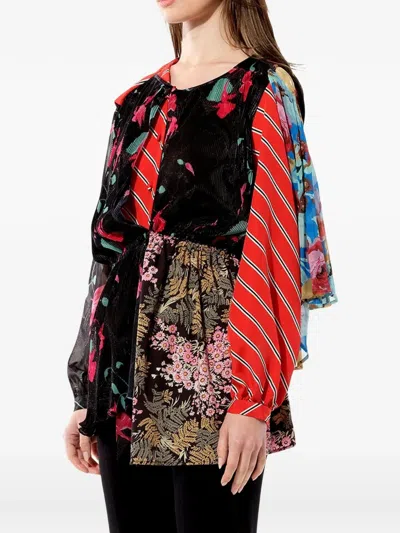 Balenciaga Kaleidoscope Patchwork Top In Multi