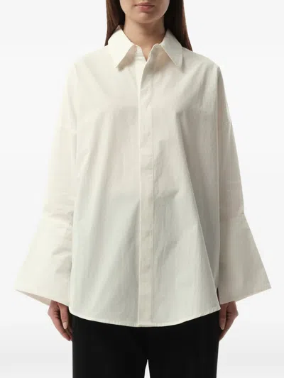 Fax Copy Express Oversized Flared-sleeve Shirt In White