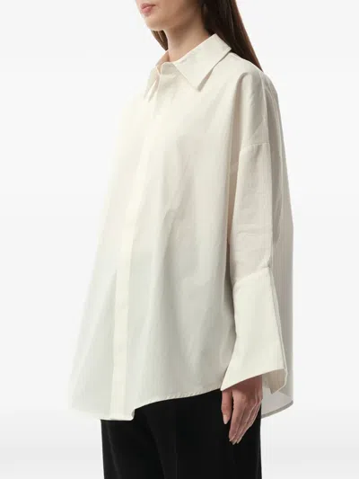Fax Copy Express Oversized Flared-sleeve Shirt In White