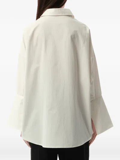 Fax Copy Express Oversized Flared-sleeve Shirt In White