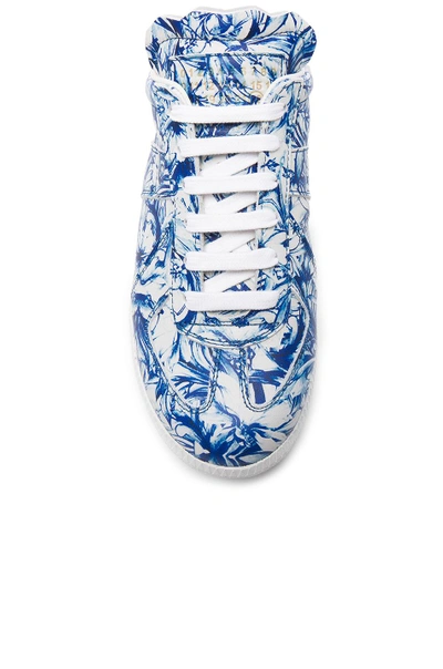Shop Maison Margiela Printed Leather Sneakers In Unique Variant