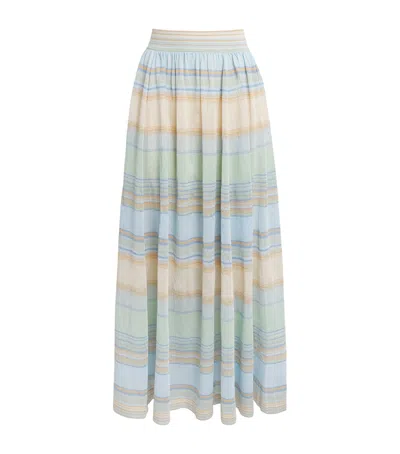 Zimmermann Indra Stripe Circle Skirt In Multi