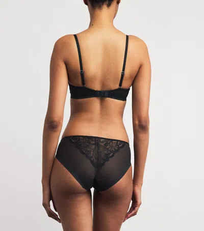 Simone Perele Lace Intrigue Plunge Push-up Bra In Black