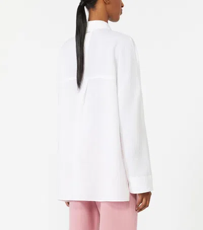 Max Mara Linen Gala Shirt In White