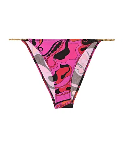 Pucci Orchidee Print Bikini Bottom In Multi