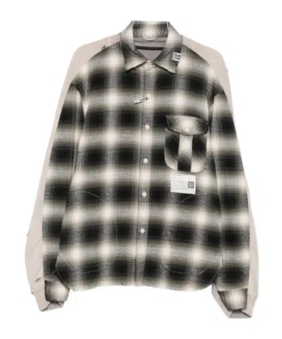 Miharayasuhiro Check-pattern Distressed-effect Shirt In Multi