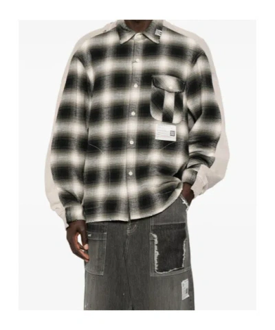 Miharayasuhiro Check-pattern Distressed-effect Shirt In Multi