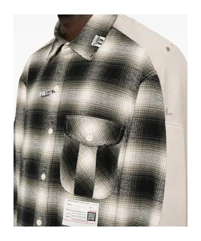 Miharayasuhiro Check-pattern Distressed-effect Shirt In Multi