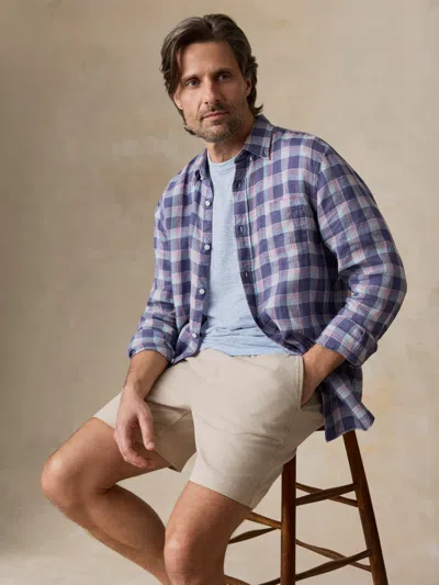 Faherty Sunwashed Linen Shirt In Multi