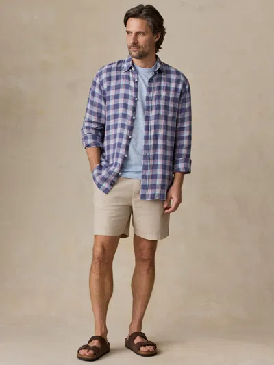 Faherty Sunwashed Linen Shirt In Multi
