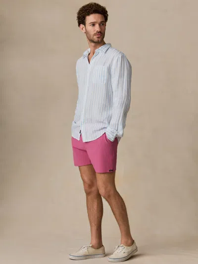 Faherty Sunwashed Linen Shirt In Blue
