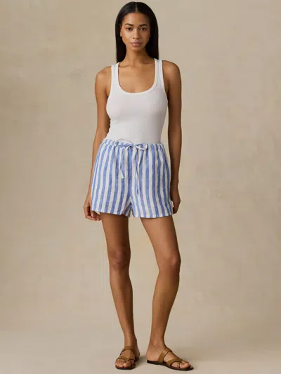 Faherty Laguna Linen Montecito Short In Blue