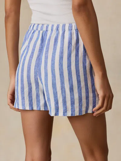 Faherty Laguna Linen Montecito Short In Blue