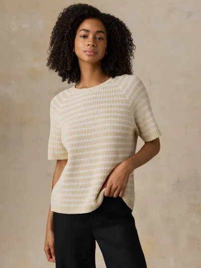 Faherty Miramar Linen T-shirt In Multi