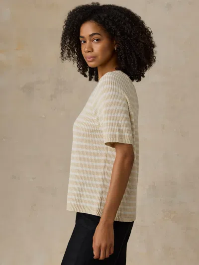 Faherty Miramar Linen T-shirt In Multi