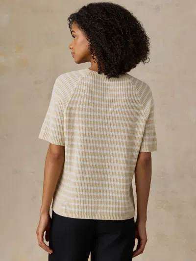 Faherty Miramar Linen T-shirt In Multi