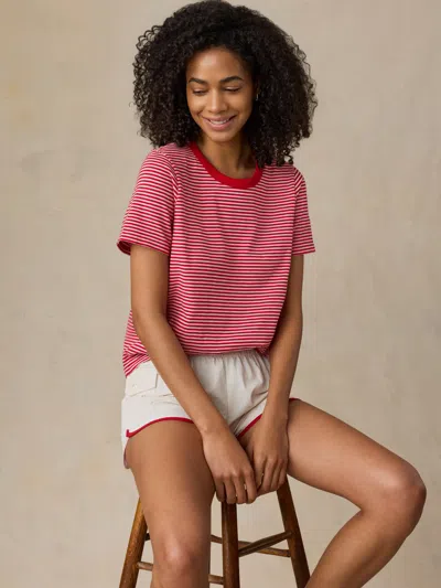 Faherty Sunwashed Regenerative T-shirt In Brown