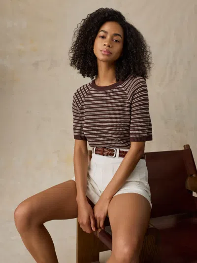 Faherty Miramar Linen T-shirt In Multi