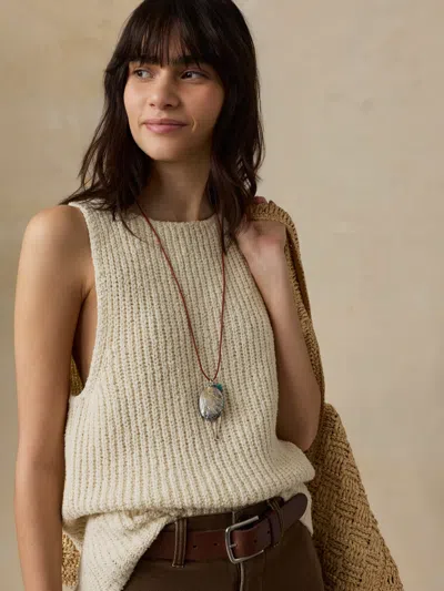 Faherty Hamptons Sweater Tank In Green