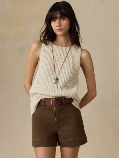 Faherty Hamptons Sweater Tank In Green