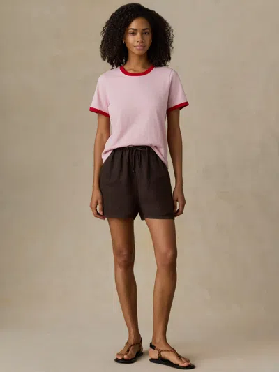Faherty Sunwashed Regenerative T-shirt In Pink