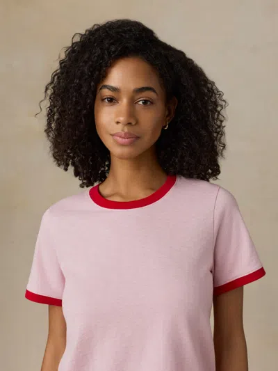 Faherty Sunwashed Regenerative T-shirt In Pink