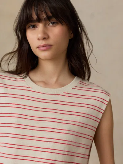 Faherty Sunwashed Slub Muscle Tank In Multi