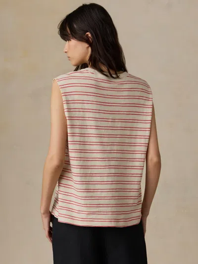 Faherty Sunwashed Slub Muscle Tank In Multi