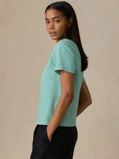 Faherty Sunwashed Regenerative T-shirt In Blue