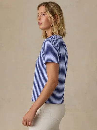 Faherty Sunwashed Regenerative T-shirt In Blue