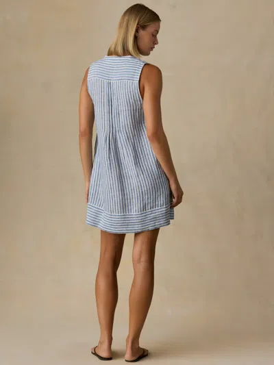 Faherty Devin Dress In Blue