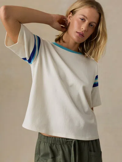 Faherty Sport Jersey Throwback T-shirt In Neutral