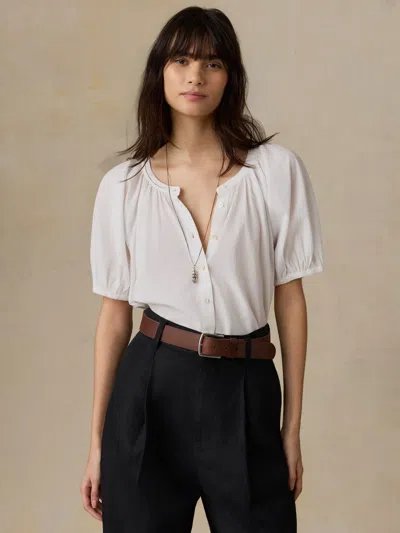 Faherty Voile Lettie Top In White