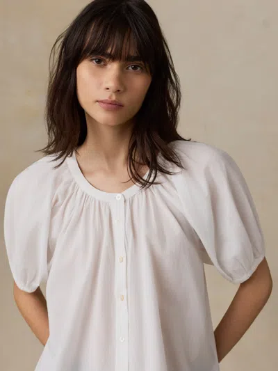 Faherty Voile Lettie Top In White