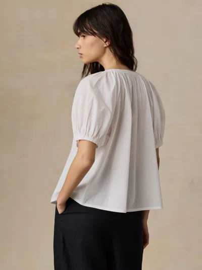 Faherty Voile Lettie Top In White