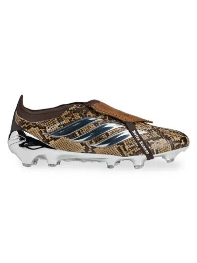 Adidas Originals X Wales Bonner Predator Elite Snakeskin-effect Sneakers In Brown