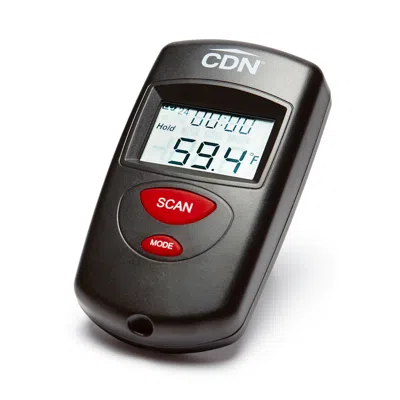 Cdn 3 Function Infrared Thermometer, Timer & Clock, Easy-to-read Display, Black In Black