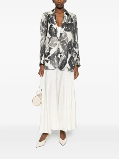 Alysi Single Breasted Jacket All Over Print In Black