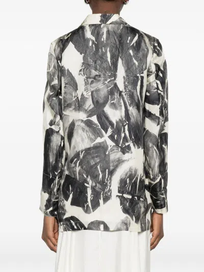 Alysi Single Breasted Jacket All Over Print In Black