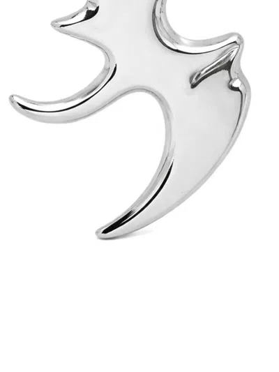 Yoj X Cutout Claw Earring In Silver